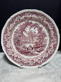 (G) Mason’s England Vista Pink China 13” Medium Round Chop Plate