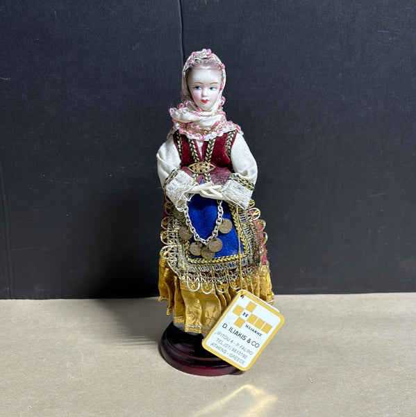 Vintage Greek Porcelain Doll