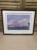 (B) Geese Flying Over Wetlands by Herb Jones; Signed