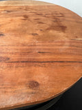 Rustic Round Metal & Wooden Platform Style Plant Stand (A)