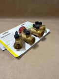Heavy Brass 4 Way Shut Off Valve With Hardware