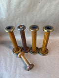 Lot Of Vintage Wooden Spools - 5 Pieces