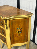 Antique French Provincial Painted Bedside Chest with (3) Drawers
