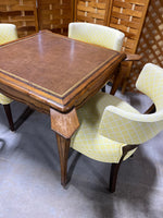 Inlay Game Table with (4) Chairs