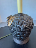 Basketweave Apple Buffet Lamp (WORKS)