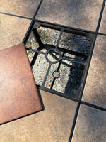 Bronze Tone Outdoor Table w/Tile Top