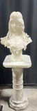Art Nouveaux Marble Bust with Marble Pedestal***HEAVY ITEM***READ DETAILS ON PICK UP POLICY***