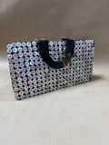Button Handbag With Handles