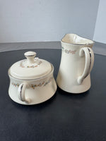 (E) Gorham Rondelle Creamer & Lidded Sugar Bowl