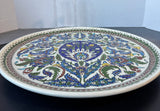 Turkish Hand Painted Boho Large Ceramic Platter or Tray