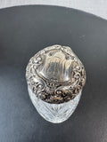 (A) Tiffany & Co Crystal Decanter with Sterling Silver Lid & Glass Stopper