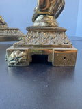 Pair of Louis XVI Gilt Bronze Vintage Andirons AS IS (READ DESCRIPTION CAREFULLY)