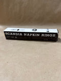 Set Of 6 Wooden Scandinavian Napkin Rings With Box