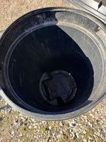 (A) Rubbermaid Roughneck Rolling Lidded Trash Can