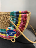 Rainbow Ciroa Resin Woven Picnic Basket