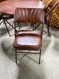 Samsonite Round Folding Card Table with 4 Folding Chairs