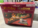 Musical Holiday Station electric Animated Train Set