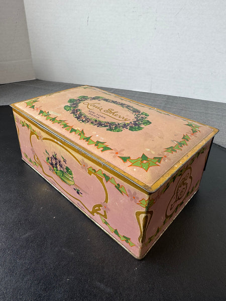 1920’s Louis Sherry New York Vintage Metal Candy Tin