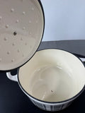 White Plaid Masterclass Enameled Cast Iron Dutch Oven