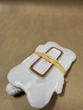 Small Ceramic Seahorse Dish With Matching Spreader
