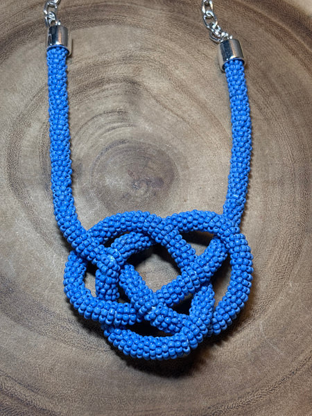Blue Beaded Choker