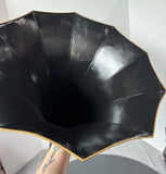 Thomas A. Edison Standard Cylinder 10-Panel Vintage Metal Phonograph Horn
