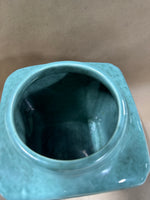 Pair Of Maine Green Ceramic Kitchen Canisters