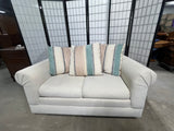 Sealy "Throw Back to the 80's" Loveseat, cream color***HEAVY ITEM***READ DETAILS ON PICK UP POLICY***