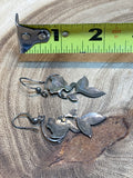 Sterling & Enamel Frog Earrings