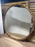 Vintage Gold Round Mirror (AS IS)