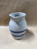 Grey And Blue Stoneware Pitcher