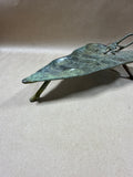 Heavy Weight Footed Metal Leaf With Frog