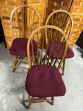 Windsor Style 24" Bar Stools, Set of 3