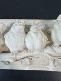 1990 Signed Carruth Studios Hand-Cast Stone Baby Birds Plaque