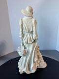 Alice Heath Signed Woman & Dog Sculpture