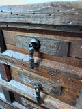 Japanese Tansu Style Vintage Wooden Jewelry Chest