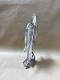 Pink Stained Glass Standing Angel