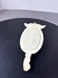 Cream And Gold Ornate Resin Cherub Wall Hanging Mirror