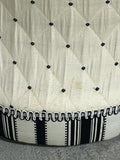 Black & White Upholstered Stool/Seat