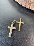 Pair of Small Gold Tone Cross Pendants