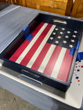 Pair of Americana/Flag themed Trays