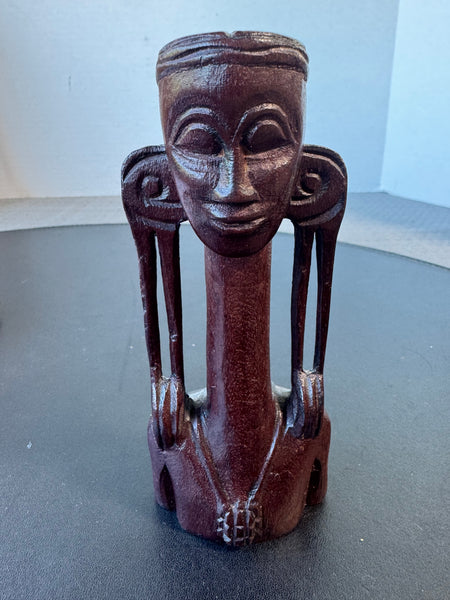 Orang Ulu Hand Carved Vintage Wooden Sarawak Amai Sculpture