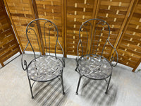 Pair of Metal Chairs, No Cushions