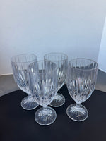 (A) 4-Piece Mikasa Park Lane Crystal Iced Tea Glasses