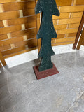 Tall Painted Wooden Christmas Tree