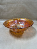 Marigold Carnival Glass Grapes Bowl