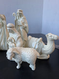 12-Piece Mikasa Holiday Splendor Gold Trimmed Cream Porcelain Nativity Set in Box