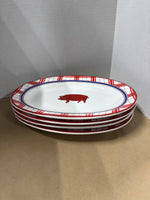 Williams-Sonoma Red White And Blue Pig Platter // 2 Sets Available // *** PRICED INDIVIDUALLY ***