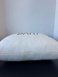 Rae Dunn “Bah!” White Feather Throw Pillow