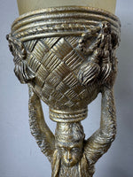 Gilded Heavyweight Resin Monkey Hurricane Lamp (WORKS)